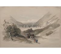 WYKUJMYTO Famous Painting on Canvas Artwork Picture Entrance to Nablus by David Roberts Mural Art Prints for Home Decor 60x90cm
