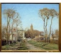 WYKUJMYTO Famous Painting on Canvas Artwork Picture Entrance to the Village of Voisins Le Bretonneux Painting by Camille Jacob Pissarro Mural Art Prints for Home Decor 60x90cm