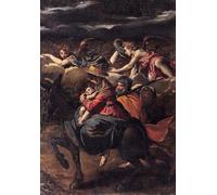 WYKUJMYTO Famous Painting on Canvas Artwork Picture Flight Into Egypt by Sigismondo Scarsellino Mural Art Prints for Office Decor 60x90cm