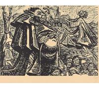 WYKUJMYTO Famous Painting on Canvas Artwork Picture God Belly by Ernst Barlach Mural Art Prints for Home Decor 60x90cm