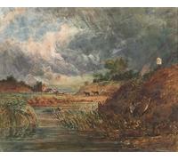 WYKUJMYTO Famous Painting on Canvas Artwork Picture Hampstead Heath by John Constable Mural Art Prints for Office Decor 60x90cm