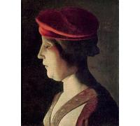 WYKUJMYTO Famous Painting on Canvas Artwork Picture Head of a Woman by Georges De La Tour Mural Art Prints for Office Decor 60x90cm