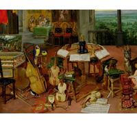 WYKUJMYTO Famous Painting on Canvas Artwork Picture Hearing by Jan the Elder Brueghel Mural Art Prints for Home Decor 60x90cm