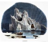 WYKUJMYTO Famous Painting on Canvas Artwork Picture Icebergs From Phenomena of Nature by Josiah Wood Whymper Mural Art Prints for Office Decor 60x90cm