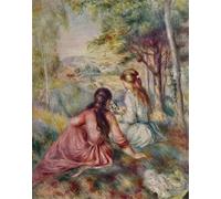 WYKUJMYTO Famous Painting on Canvas Artwork Picture in the Meadow by Pierre Auguste Renoir Mural Art Prints for Home Decor 60x90cm