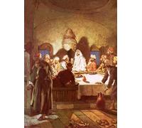 WYKUJMYTO Famous Painting on Canvas Artwork Picture Jesus Breaking Bread and Giving His Disciples the Cup by William Brassey Hole Mural Art Prints for Office Decor 60x90cm