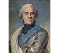 WYKUJMYTO Famous Painting on Canvas Artwork Picture Marechal De Saxe by Maurice Quentin De La Tour Mural Art Prints for Office Decor 60x90cm