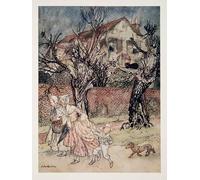 WYKUJMYTO Famous Painting on Canvas Artwork Picture Marvellous Tales of Haunted Fields and Haunted and Haunted Houses by Arthur Rackham Mural Art Prints for Home Decor 60x90cm