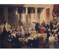 WYKUJMYTO Famous Painting on Canvas Artwork Picture Mirabeau and Monsieur De Dreux-breze At the Assemblee by Desire Court Mural Art Prints for Office Decor 60x90cm