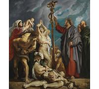 WYKUJMYTO Famous Painting on Canvas Artwork Picture Moses and the Brazen Serpent by Peter Paul Rubens Mural Art Prints for Home Decor 60x90cm