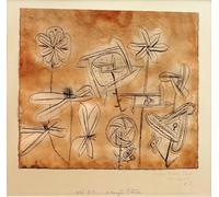 WYKUJMYTO Famous Painting on Canvas Artwork Picture Moving flowers by Paul Klee Mural Art Prints for Home Decor 60x90cm