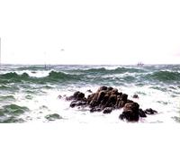 WYKUJMYTO Famous Painting on Canvas Artwork Picture Peel Rock Land's End Cornwall by David Mural Art Prints for Home Decor 60x90cm