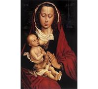 WYKUJMYTO Famous Painting on Canvas Artwork Picture Portrait Diptych of Laurent Froimont: left wing Rogier van der Weyden Mural Art Prints for Home Decor 60x90cm