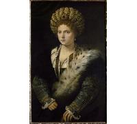 WYKUJMYTO Famous Painting on Canvas Artwork Picture Portrait of Isabella D'este Marchioness of Mantua by Tiziano Vecelli Mural Art Prints for Home Decor 60x90cm