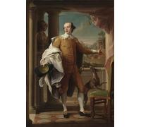 WYKUJMYTO Famous Painting on Canvas Artwork Picture Portrait of Sir Knatch by Pompeo Girolamo Batoni Mural Art Prints for Office Decor 60x90cm