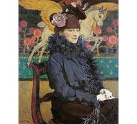 WYKUJMYTO Famous Painting on Canvas Artwork Picture Portrait of the Artist's Wife with Pegasus by Jozef Mehoffer Mural Art Prints for Home Decor 60x90cm