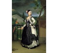 WYKUJMYTO Famous Painting on Canvas Artwork Picture Portrait of the Marchioness of Llano by Anton Raphael Mengs Mural Art Prints for Home Decor 60x90cm