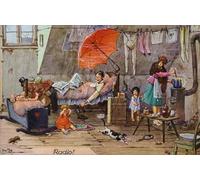 WYKUJMYTO Famous Painting on Canvas Artwork Picture Portrayals of Early Radio by Carl Robert Arthur Thiele Mural Art Prints for Home Decor 60x90cm