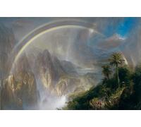 WYKUJMYTO Famous Painting on Canvas Artwork Picture Rainy Season in the Tropics by Frederic Edwin Church Mural Art Prints for Office Decor 60x90cm