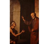WYKUJMYTO Famous Painting on Canvas Artwork Picture San Pedro Curando Al Paralítico by Francisco De Zurbaran Mural Art Prints for Office Decor 60x90cm