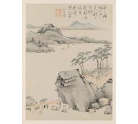 WYKUJMYTO Famous Painting on Canvas Artwork Picture Seasonal Landscapes Leaf C by Xiao Yuncong Mural Art Prints for Home Decor 60x90cm