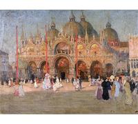 WYKUJMYTO Famous Painting on Canvas Artwork Picture St. Mark's Venice Emanuel Mural Art Prints for Home Decor 60x90cm