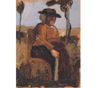 WYKUJMYTO Famous Painting on Canvas Artwork Picture Study of Sitting Dreebees in the Garden by Paula Modersohn Becker Mural Art Prints for Office Decor 60x90cm