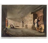 WYKUJMYTO Famous Painting on Canvas Artwork Picture Subterranean Chamber Near the Pyramids At Geeza From Views in Egypt by Mayer Mural Art Prints for Office Decor 60x90cm