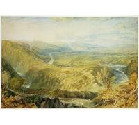 WYKUJMYTO Famous Painting on Canvas Artwork Picture the Crook of Lune Looking Towards Hornby Castle by Mallord William Turner Mural Art Prints for Office Decor 60x90cm