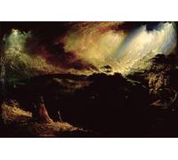 WYKUJMYTO Famous Painting on Canvas Artwork Picture The Destruction of Sodom and Gomorrah by John Martins Mural Art Prints for Office Decor 60x90cm