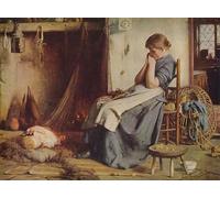 WYKUJMYTO Famous Painting on Canvas Artwork Picture the Fishermans Wife by Arthur Hacker Mural Art Prints for Office Decor 60x90cm
