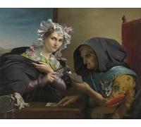 WYKUJMYTO Famous Painting on Canvas Artwork Picture the Fortune Teller by Adèle Kindt Mural Art Prints for Home Decor 60x90cm