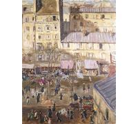 WYKUJMYTO Famous Painting on Canvas Artwork Picture the Outside Boulevard Boulevard De Clichy and Corner of Rue De Douai by Pierre Bonnard Mural Art Prints for Home Decor 60x90cm