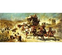 WYKUJMYTO Famous Painting on Canvas Artwork Picture the Spanish Mail in Toledo by Alexander Von Wagner Mural Art Prints for Home Decor 60x90cm