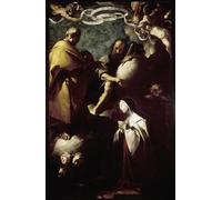 WYKUJMYTO Famous Painting on Canvas Artwork Picture the Vision of Saint Therese of Avila by Francesco Del Cairo Mural Art Prints for Office Decor 60x90cm