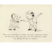 WYKUJMYTO Famous Painting on Canvas Artwork Picture There Was an Old Man At a Station Who Made a Promiscuous Oration by Edward Leaars Mural Art Prints for Office Decor 60x90cm