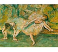 WYKUJMYTO Famous Painting on Canvas Artwork Picture Two Dancers on a Bench by Edgar Degas Mural Art Prints for Home Decor 60x90cm