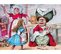 WYKUJMYTO Retro Picture Artwork Painting Art Wall Posters Alice the Duchess and the Ba by Tenniel Canvas Art Paintings for Home Decor 60x90cm