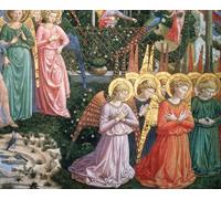 WYKUJMYTO Retro Picture Artwork Painting Art Wall Posters Angels in a Heavenly Landscape by Benozzo Di Lese Di Sandro Gozzoli Canvas Art Paintings for Home Decor 60x90cm