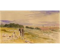 WYKUJMYTO Retro Picture Artwork Painting Art Wall Posters Distant View Janina by Edward Leaars Canvas Art Paintings for Home Decor 60x90cm