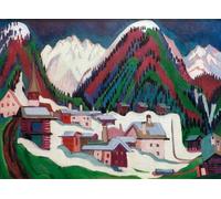 WYKUJMYTO Retro Picture Artwork Painting Art Wall Posters Fehmarn with Lighthouse by Ernst Ludwig Kirchner Canvas Art Paintings for Office Decor 60x90cm