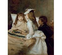 WYKUJMYTO Retro Picture Artwork Painting Art Wall Posters Getting Better by John Everett Millais Canvas Art Paintings for Office Decor 60x90cm