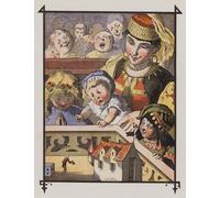 WYKUJMYTO Retro Picture Artwork Painting Art Wall Posters Gulliver in Brobdingnag by Henry Jules Jean Geoffroy Canvas Art Paintings for Home Decor 60x90cm