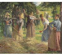 WYKUJMYTO Retro Picture Artwork Painting Art Wall Posters Hay Harvest At Éragny by Camille Jacob Pissarro Canvas Art Paintings for Home Decor 60x90cm