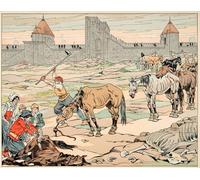 WYKUJMYTO Retro Picture Artwork Painting Art Wall Posters Illustration Taken From the Book Le Bon Roy Henri Canvas Art Paintings for Home Decor 60x90cm