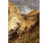 WYKUJMYTO Retro Picture Artwork Painting Art Wall Posters Jonathan and the Philistines Bible by William Brassey Hole Canvas Art Paintings for Home Decor 60x90cm