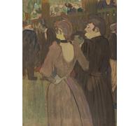 WYKUJMYTO Retro Picture Artwork Painting Art Wall Posters La Goulue and Her Sister by Henri De Toulouse Lautrec Canvas Art Paintings for Office Decor 60x90cm