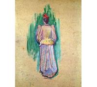 WYKUJMYTO Retro Picture Artwork Painting Art Wall Posters La Promeneuse by Henri De Toulouse Lautrec Canvas Art Paintings for Office Decor 60x90cm