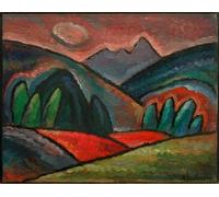 WYKUJMYTO Retro Picture Artwork Painting Art Wall Posters Landschaft Bei Oberstorf by Alexej Von Jawlensky Canvas Art Paintings for Home Decor 60x90cm