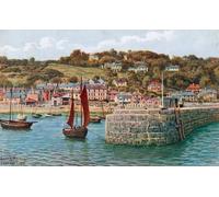 WYKUJMYTO Retro Picture Artwork Painting Art Wall Posters Lyme Regis by Alfred Robert Quinton Canvas Art Paintings for Office Decor 60x90cm